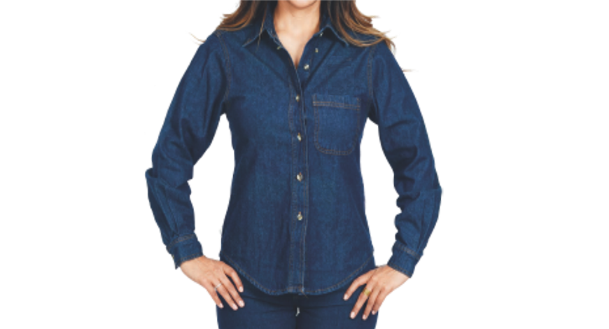 Camisa de Mezclilla para Trabajo para Mujer